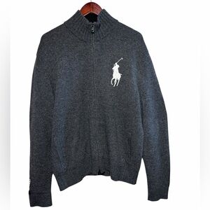 Polo Ralph Lauren Cable Knit zip up 100% Lambs Wool exclusive of decoration XXL